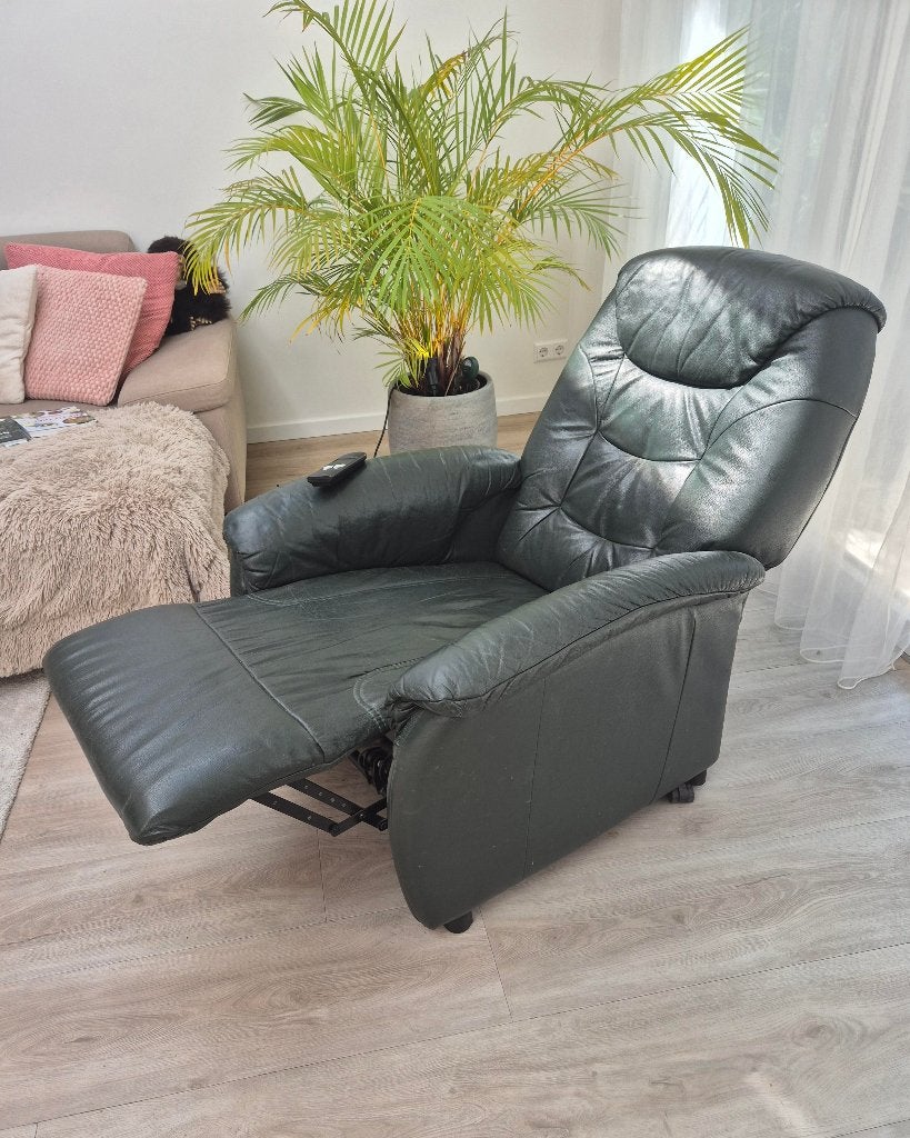 Sta op Stoel -  Relax Fauteuil - Leer, Ophalen, Minder dan 75 cm, Leer, 50 tot 75 cm