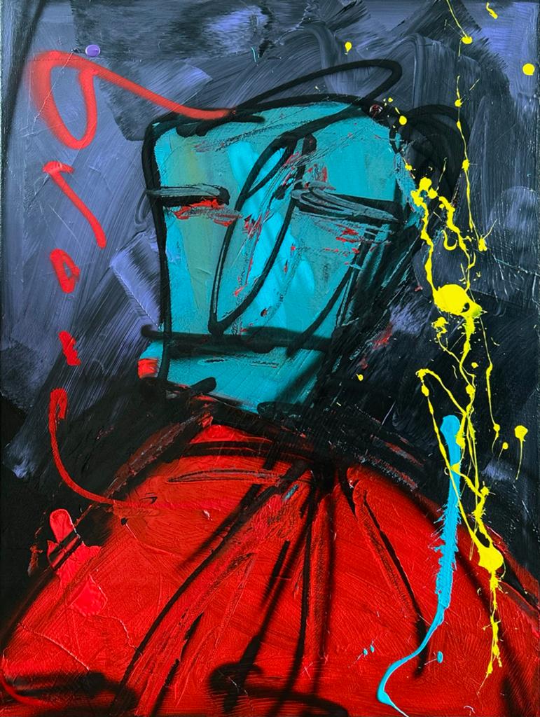 Schilderij- Herman Brood - Acrylverf - 60x80cm, Ophalen of Verzenden