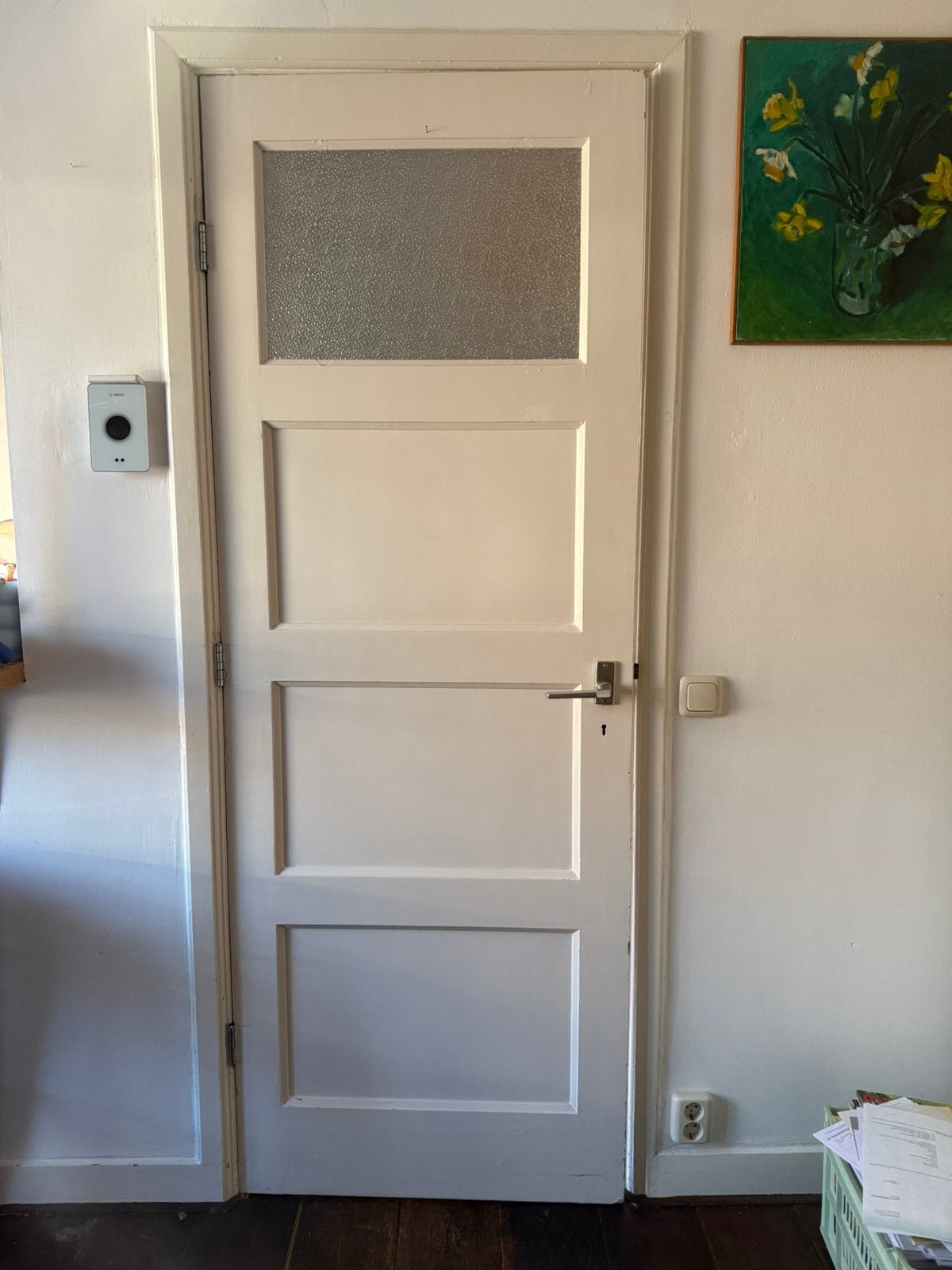 Jaren ‘30 paneeldeur uit oud huis, Ophalen, Gebruikt, Minder dan 80 cm, Binnendeur