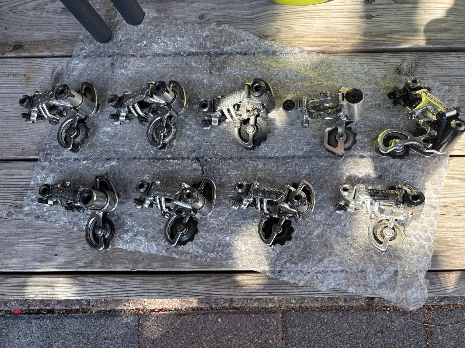 Vintage Campagnolo racefiets onderdelen - Derailleurs, remme, Gebruikt, Overige materialen, Overige typen, Ophalen of Verzenden
