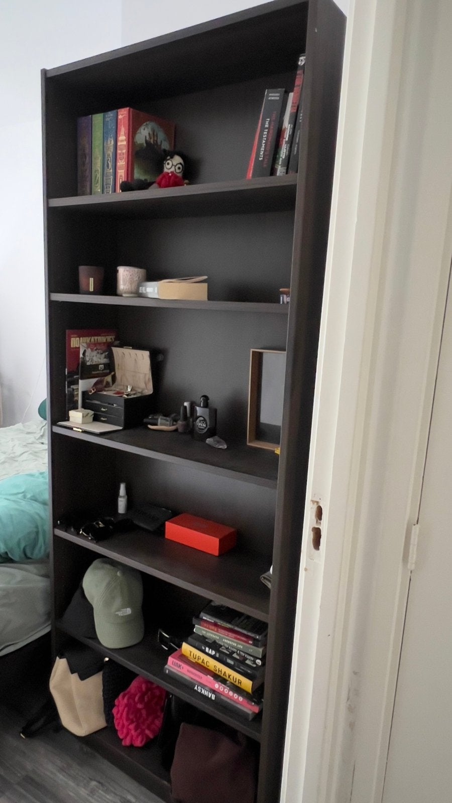 IKEA BILLY Boekenkast, donkerbruin eiken effect, Met plank(en), 200 cm of meer, Zo goed als nieuw, 25 tot 50 cm