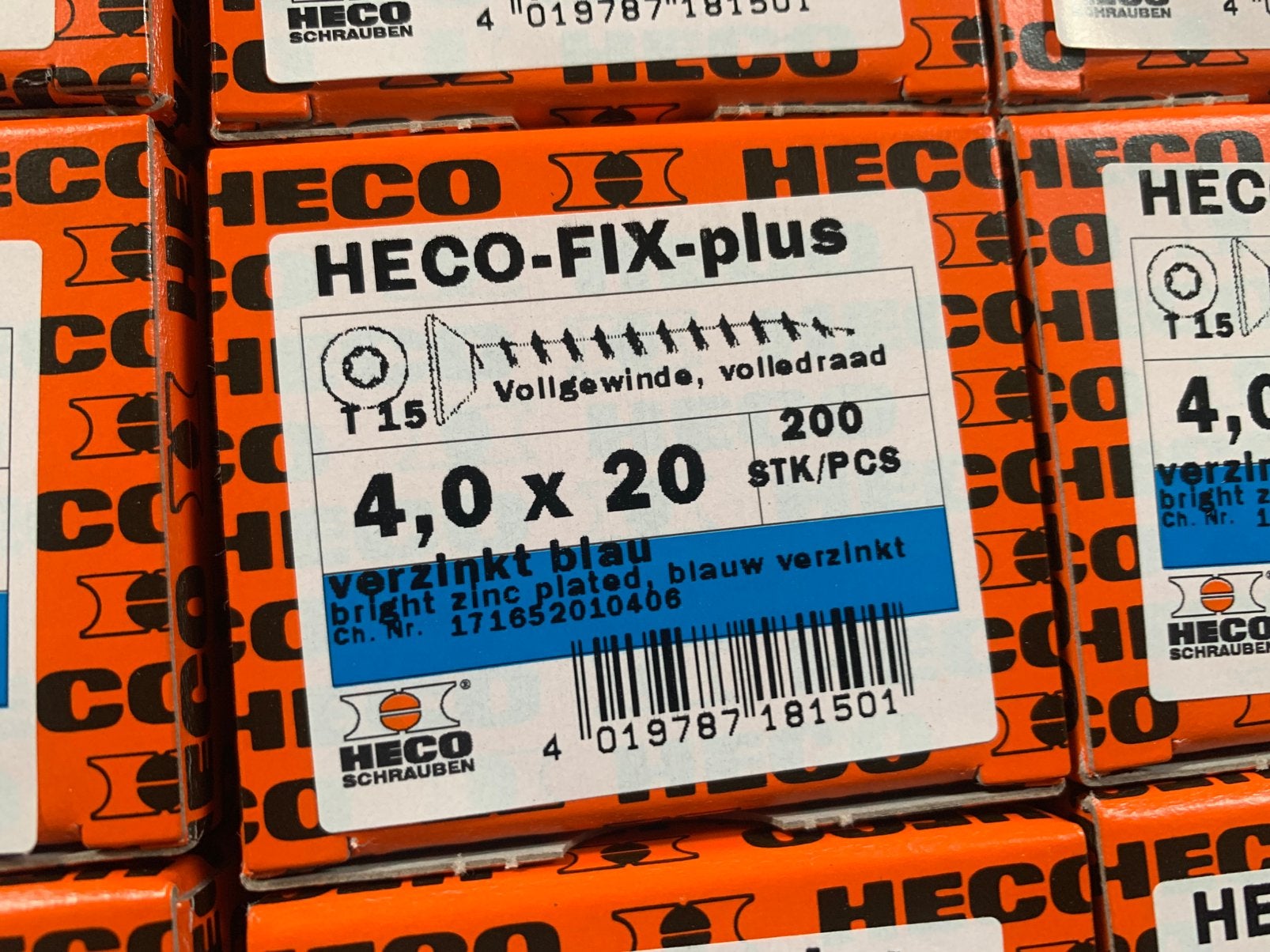 HECO-FIX-PLUS SCHROEVEN – 3 MATEN – 153 DOZEN BESCHIKBAAR, Heco, Heco, Schroeven, Nieuw