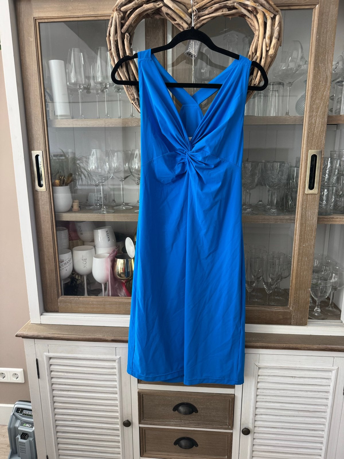 Helena Hart Travelstof Jurkje Maat M Blauw, Ophalen of Verzenden, Zo goed als nieuw, Maat 38/40 (M), Blauw