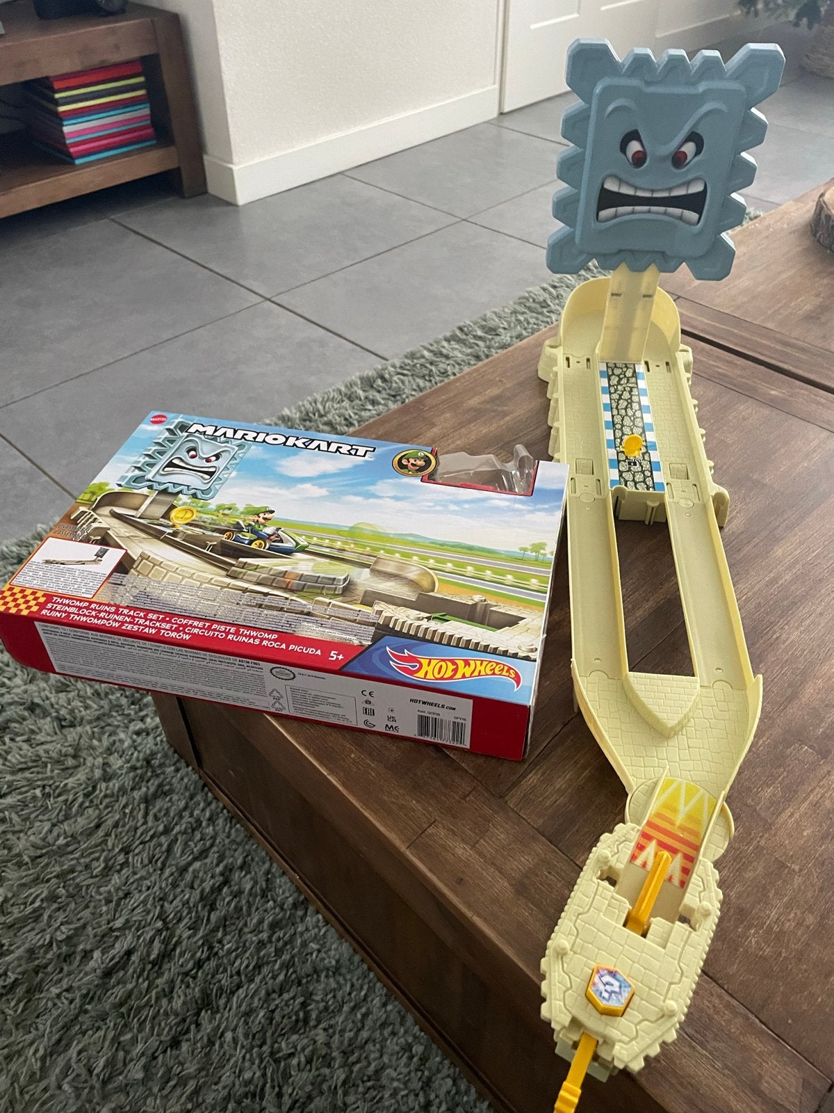 Hot Wheels Mario Kart Thwomp Ruïnes Baanset, Ophalen of Verzenden, Zo goed als nieuw