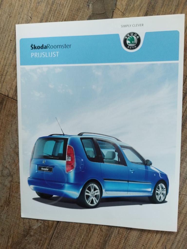 Skoda Roomster Prijslijst 2007 - Nederlands - 6 pagina's, Ophalen of Verzenden, Zo goed als nieuw, Overige merken, Skoda