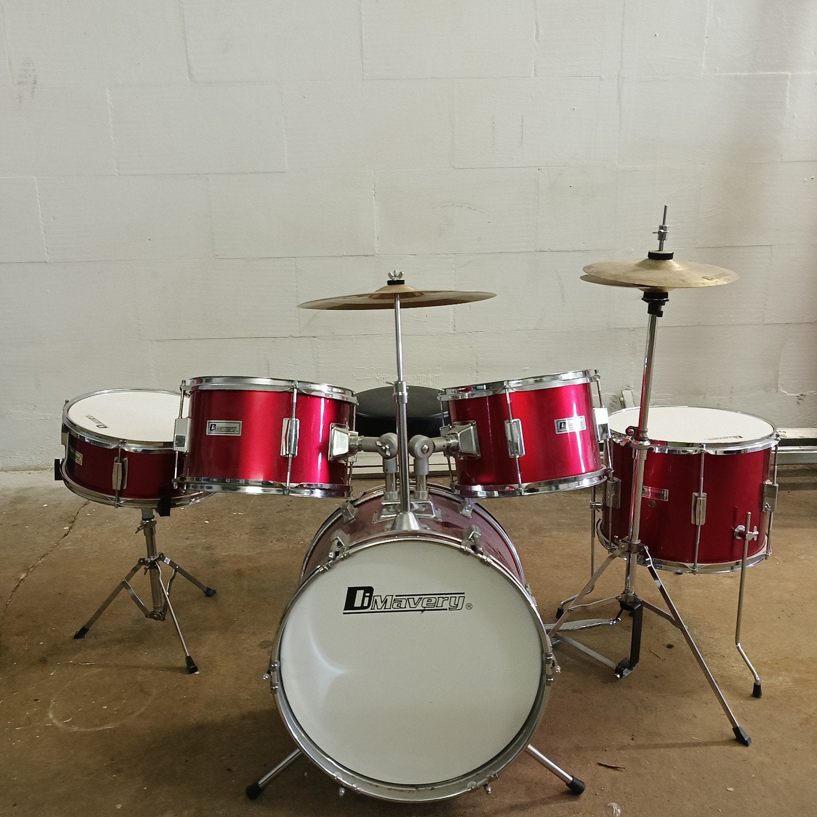 Di Mavery drumstel voor beginners, inclusief drumstokken, Muziek en Instrumenten, Drumstellen en Slagwerk, Ophalen, Gebruikt, Overige merken