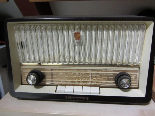Philips B3X80U buizen radio uit 1958/1959, Ophalen of Verzenden, Gebruikt, Radio