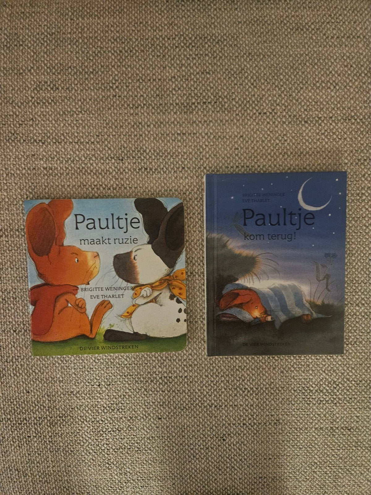 2 Paultje boeken: Paultje maakt ruzie & Paultje kom terug!, Gelezen, Fictie algemeen, Ophalen of Verzenden, Voorleesboek