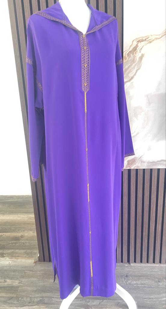 Mooie Marokkaanse Kaftan Jurk jellaba nieuw, Maat 38/40 (M), Paars, Nieuw, Ophalen of Verzenden