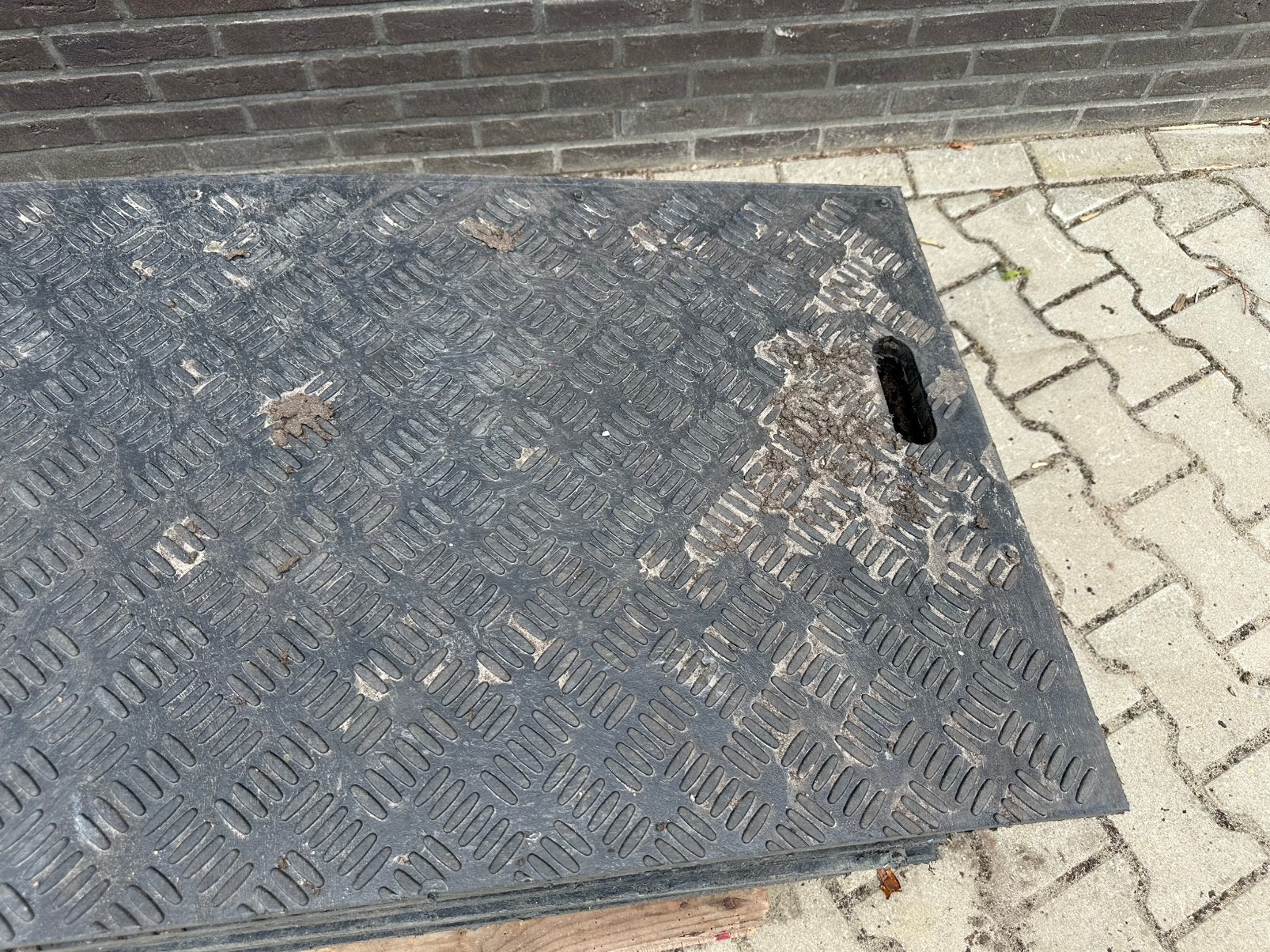 Kunststof rijplaten 244x61, Ophalen of Verzenden, Gebruikt, Minder dan 180 cm, Palen