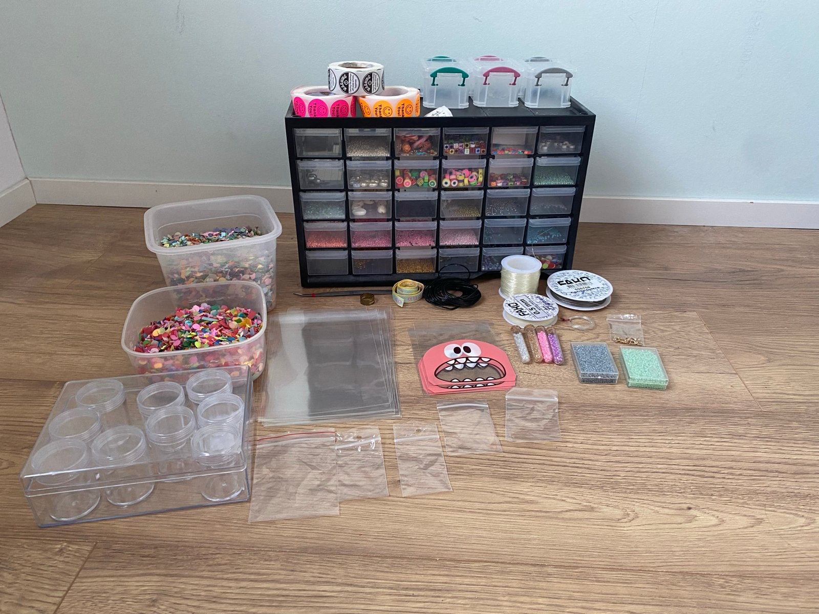 Grote Kralen & Hobby Set met Ladekast, Ophalen, Gebruikt, Kraal