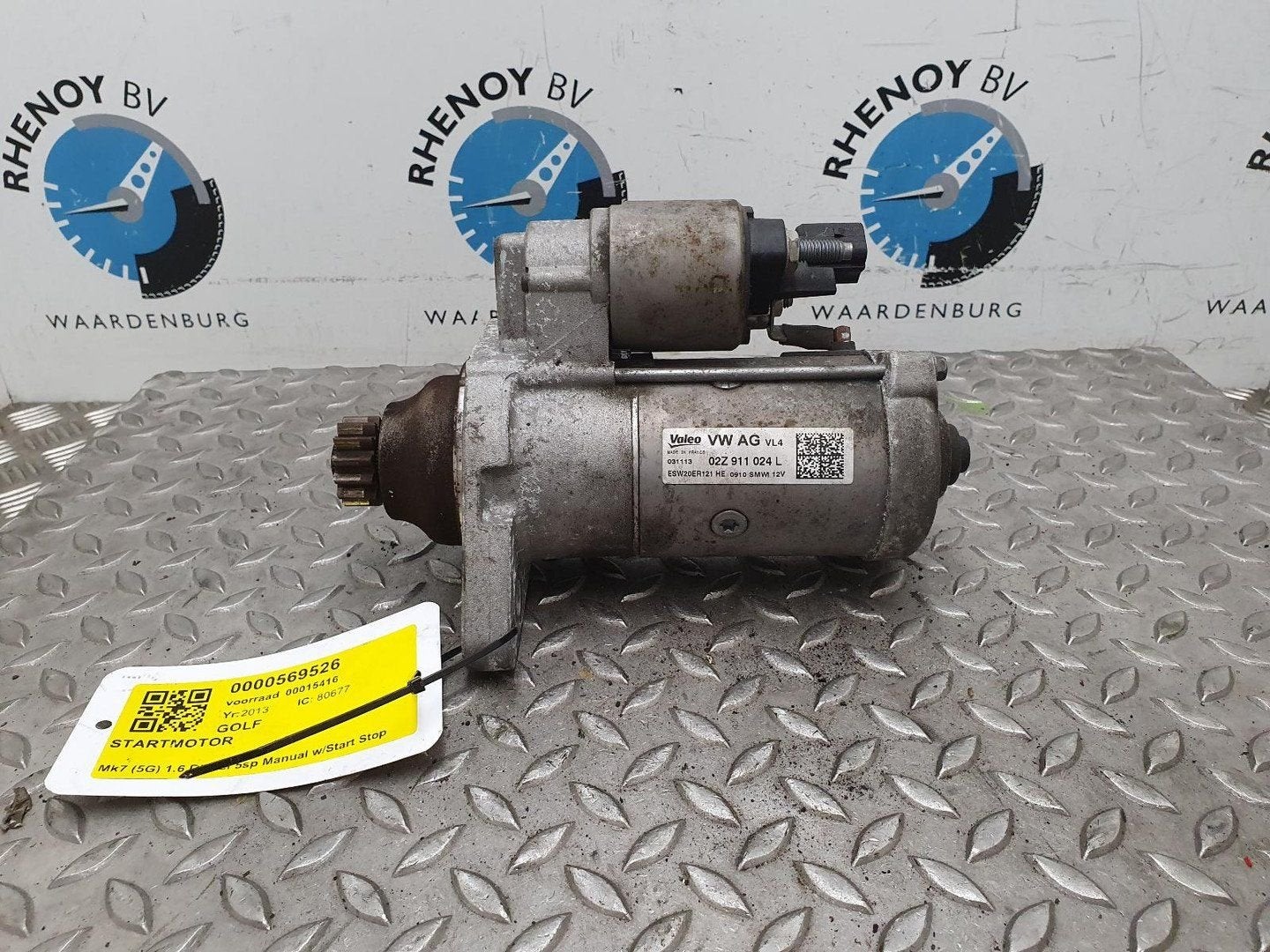 VOLKSWAGEN GOLF 1.6 TDI Highline  STARTMOTOR 02Z911024L 2013, Gebruikt, -, -, Ophalen of Verzenden