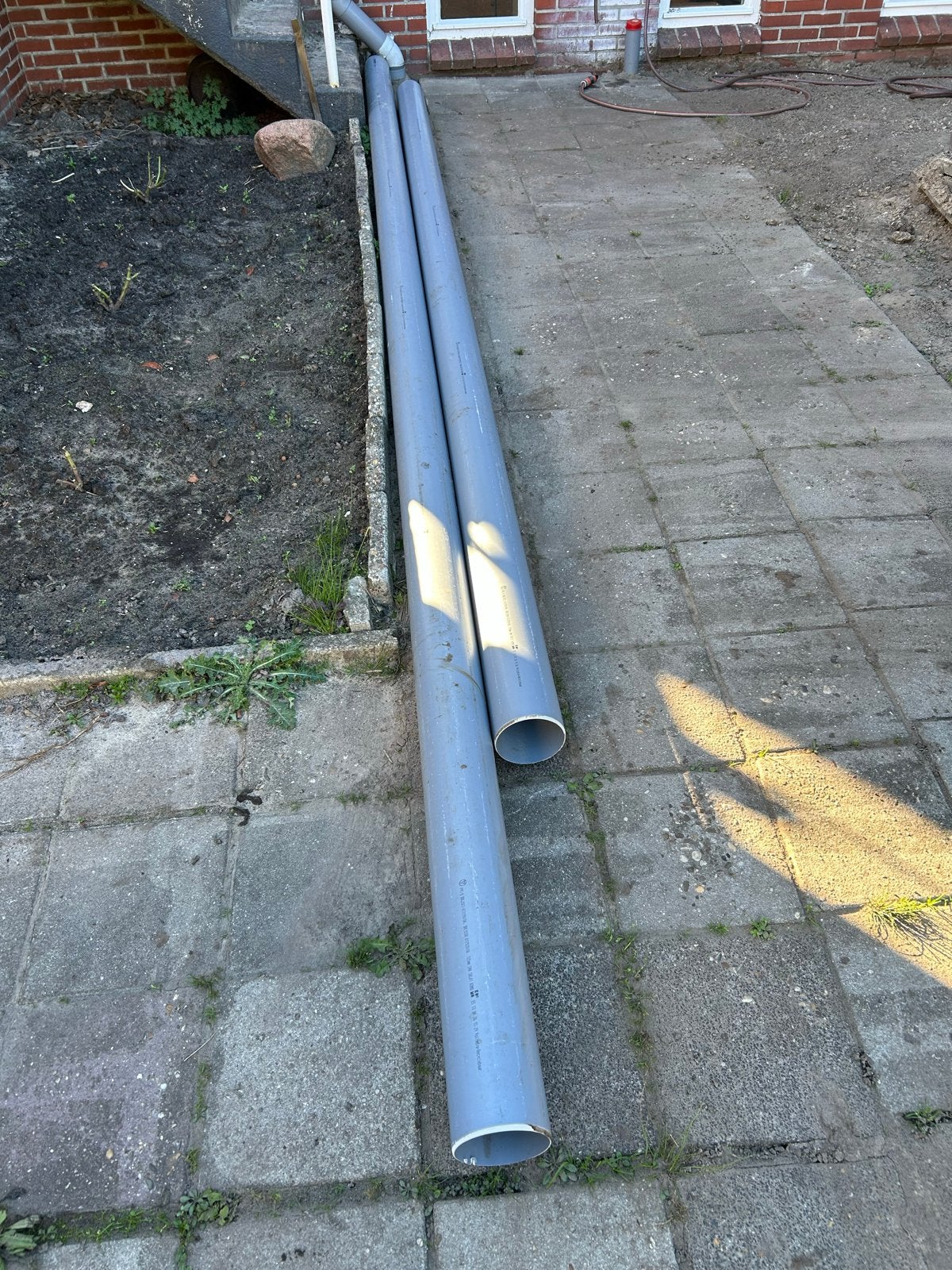 PVC afvoerbuizen - 1x5 m & 1x 3,95m lang, 125 mm diameter, Ophalen, Afvoer, Pvc, 4 tot 6 meter