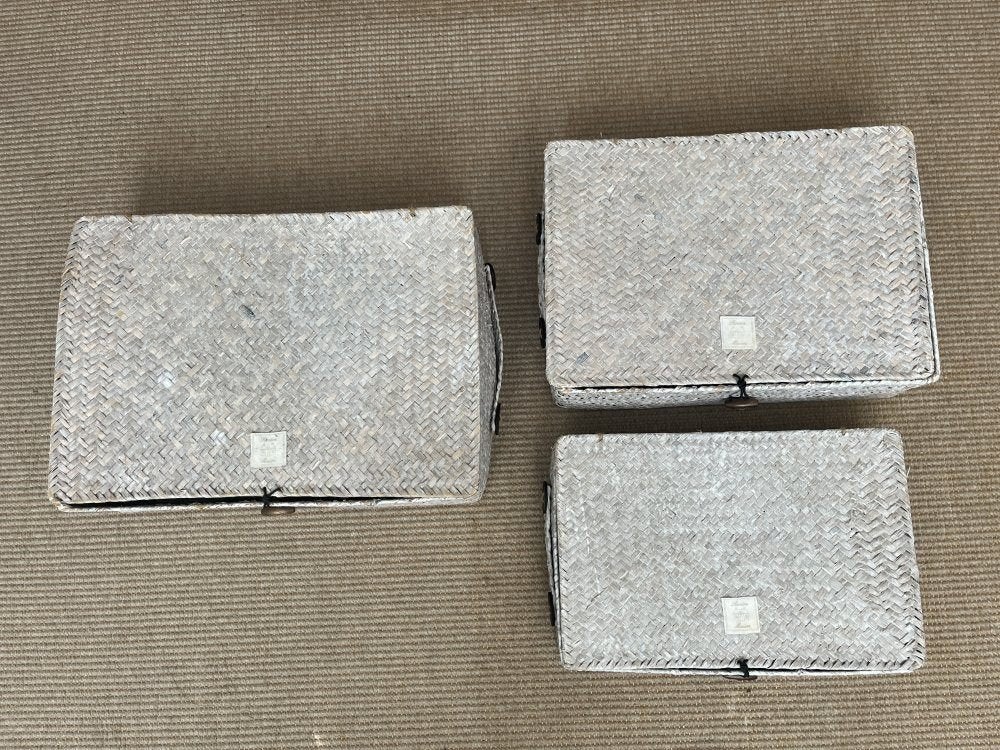 Rivièra Maison | 3 opbergmandjes | 3 verschillende formaten, Ophalen of Verzenden, Gebruikt
