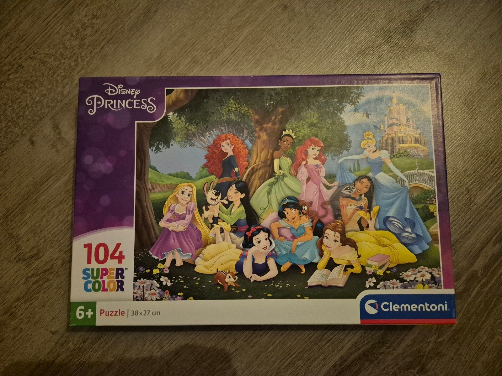 Disney Princess Super Color Legpuzzel 104 stukjes, Ophalen of Verzenden, Meer dan 50 stukjes, Zo goed als nieuw, 6 jaar of ouder