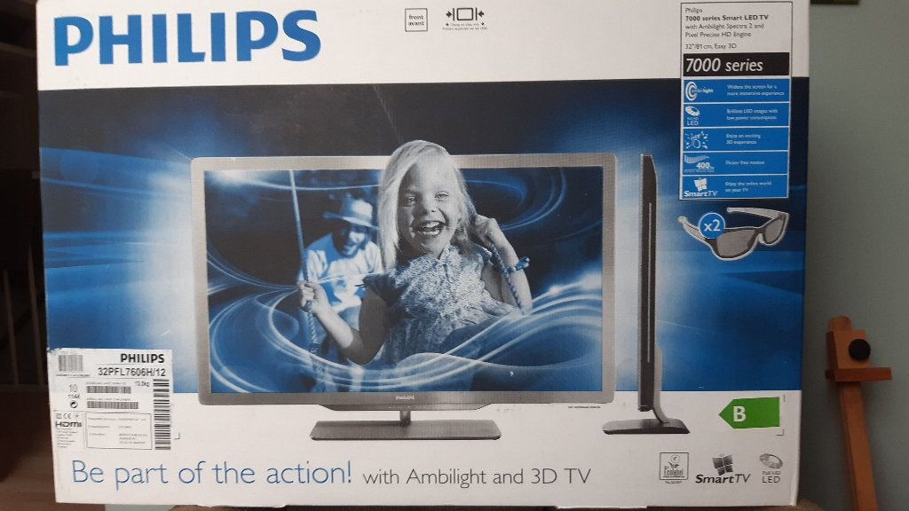 Mooie Philips TV 32 PFL 7606H/12 Ambilight, Ophalen, Philips, 50 Hz, 80 tot 100 cm
