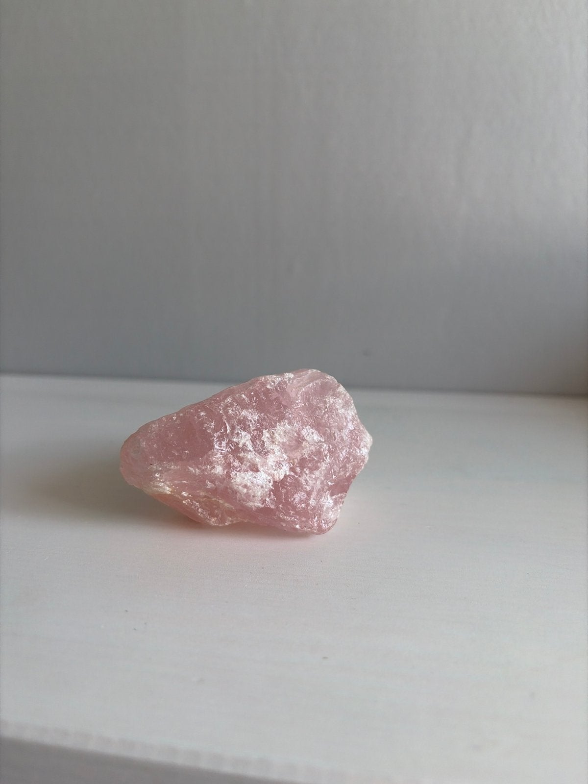 Prachtige ruwe nep Rozenkwarts steen, Ophalen of Verzenden, Mineraal