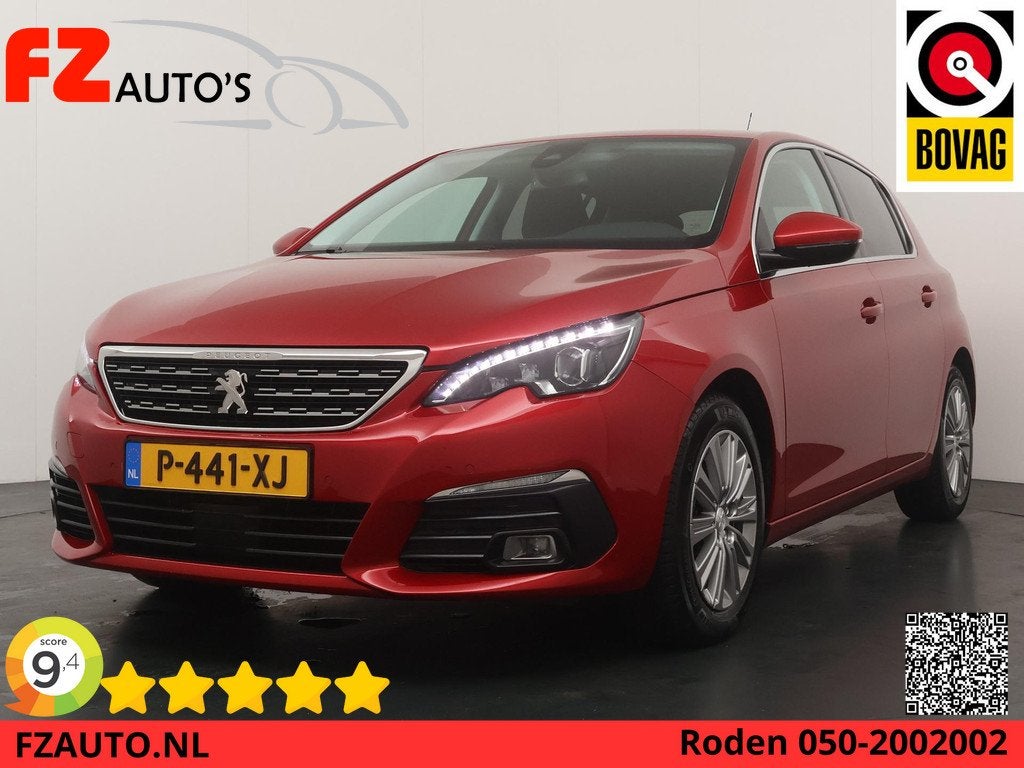 Peugeot 308 1.2 PureTech Allure Avantage - Automaat - Naviga, Gebruikt, 1199 cc, Leder en Stof, 3 cilinders