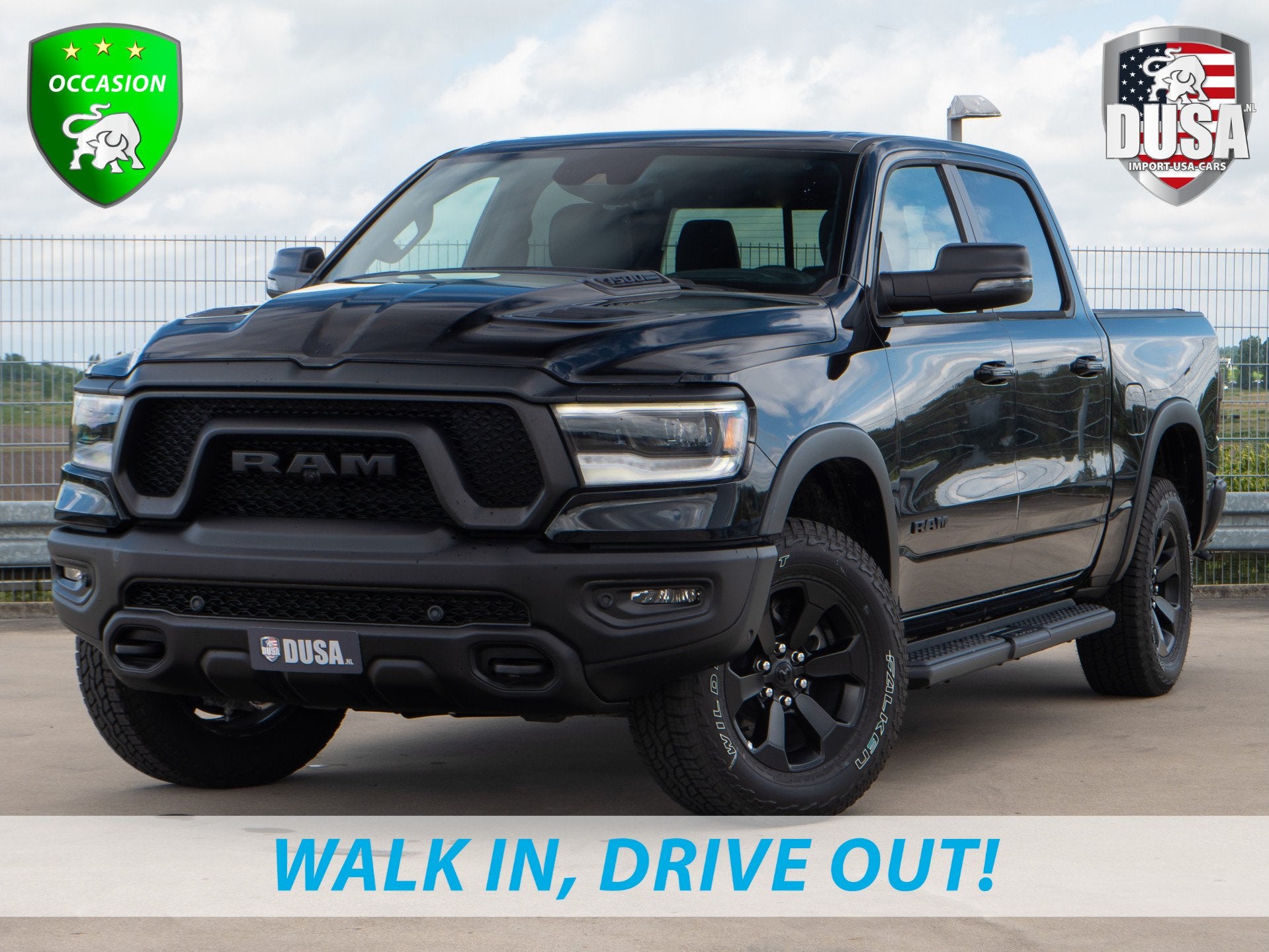 RAM 1500 Rebel | 3.6L V6 | Crew Cab Full | HUD | LEDER | Pan, Auto's, Dealer onderhouden, Gebruikt, Zwart, Bedrijf
