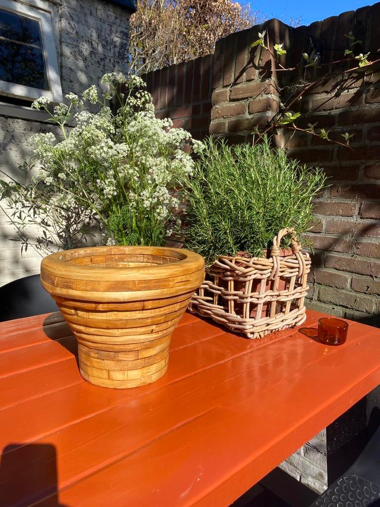 Houten plantenbak, Tuin en Terras, Bloempotten, Overige materialen, Ophalen of Verzenden, Zo goed als nieuw, Rechthoekig