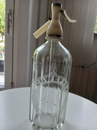Vintage Schweppes Sodawater Syphon,(adv.nr.387), Ophalen of Verzenden, Gebruikt, Gebruiksvoorwerp