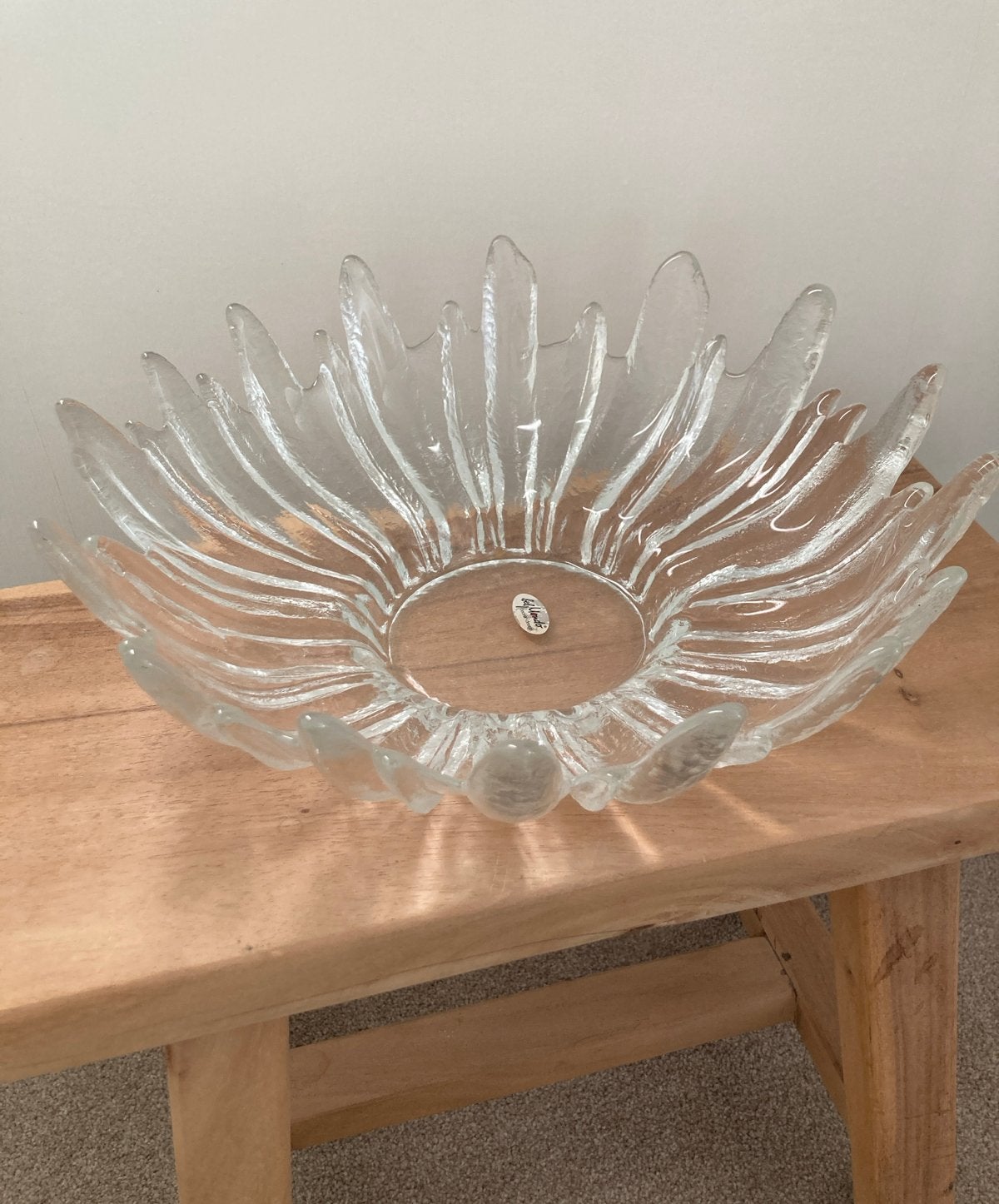 Vintage Bel Mondo becker-design grote glazen fruit schaal, Ophalen of Verzenden