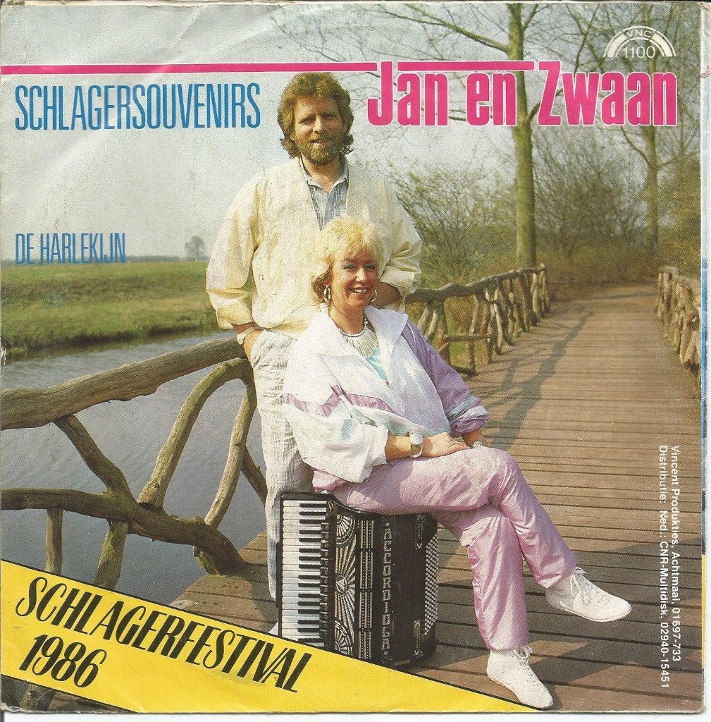 Jan & Zwaan ‎– Schlagersouvenirs (1986), Fotohoes, 7 inch, Ophalen of Verzenden, Zo goed als nieuw