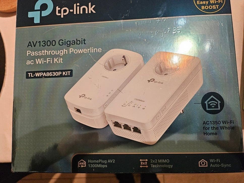 TP-Link AV1300 Gigabit Powerline ac Wi-Fi Kit TL-WPA8630P, Computers en Software, Ophalen of Verzenden, Gebruikt, TP-Link