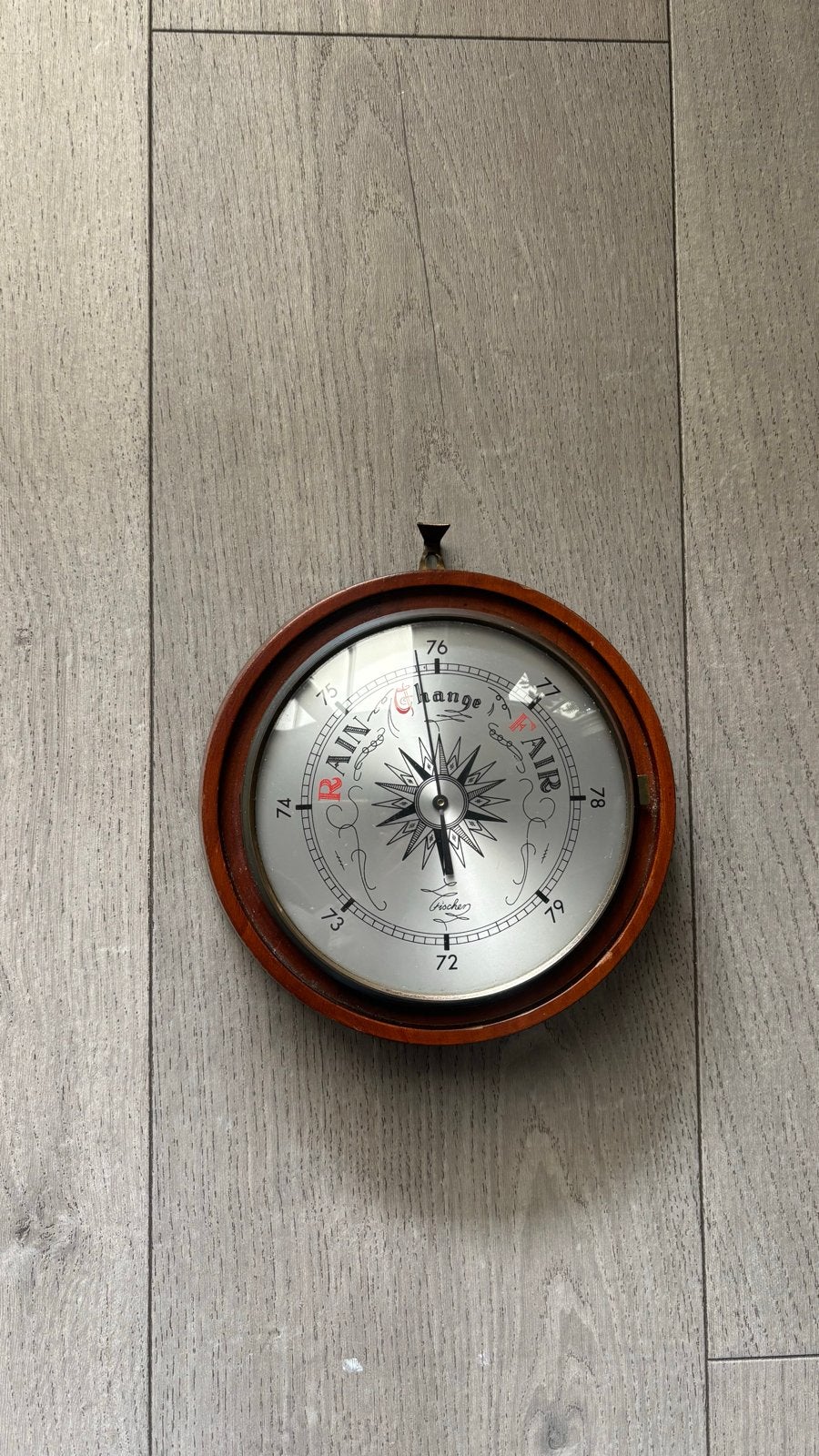 Vintage Barometer - Houten Behuizing, Ophalen of Verzenden, Gebruikt, Barometer