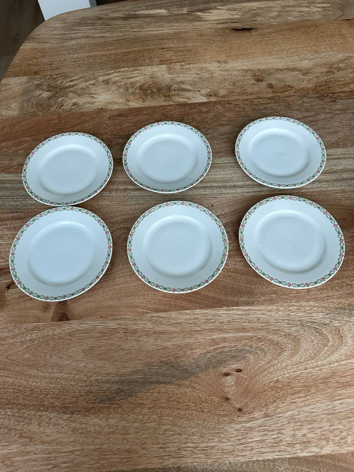Set van 6 vintage dessertborden – Romantisch bloemendecor, Antiek en Kunst, Ophalen