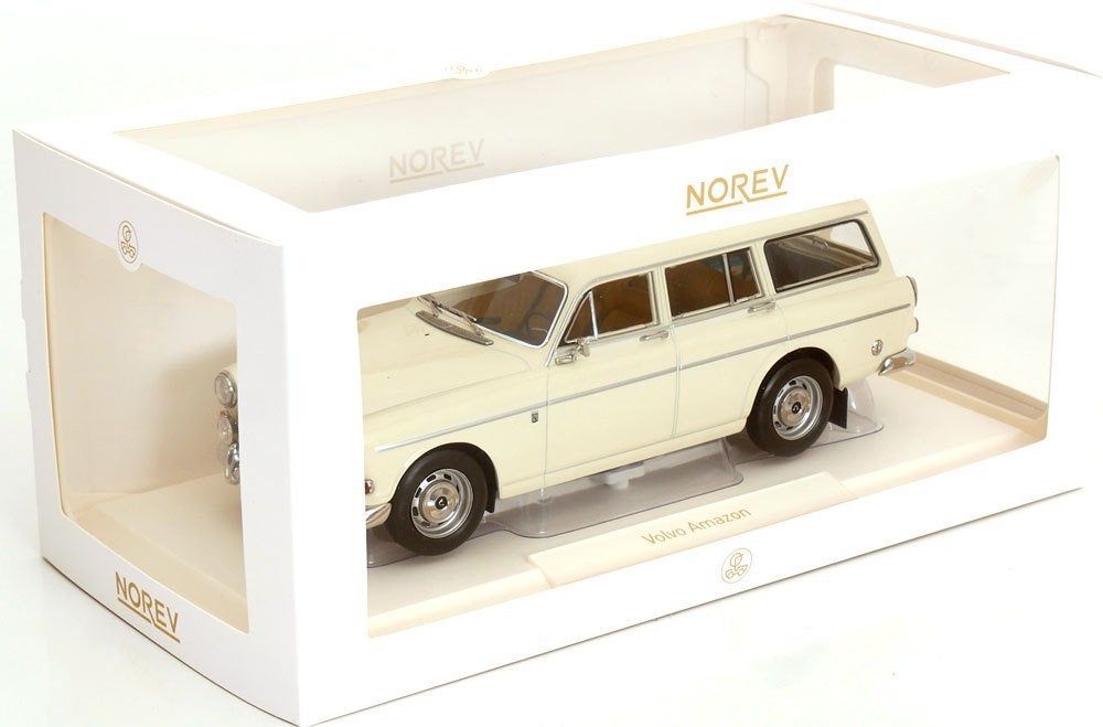 Norev 1:18 Volvo Amazon Break 1968 Pearl White, Hobby en Vrije tijd, -, Nieuw, Norev, Ophalen of Verzenden