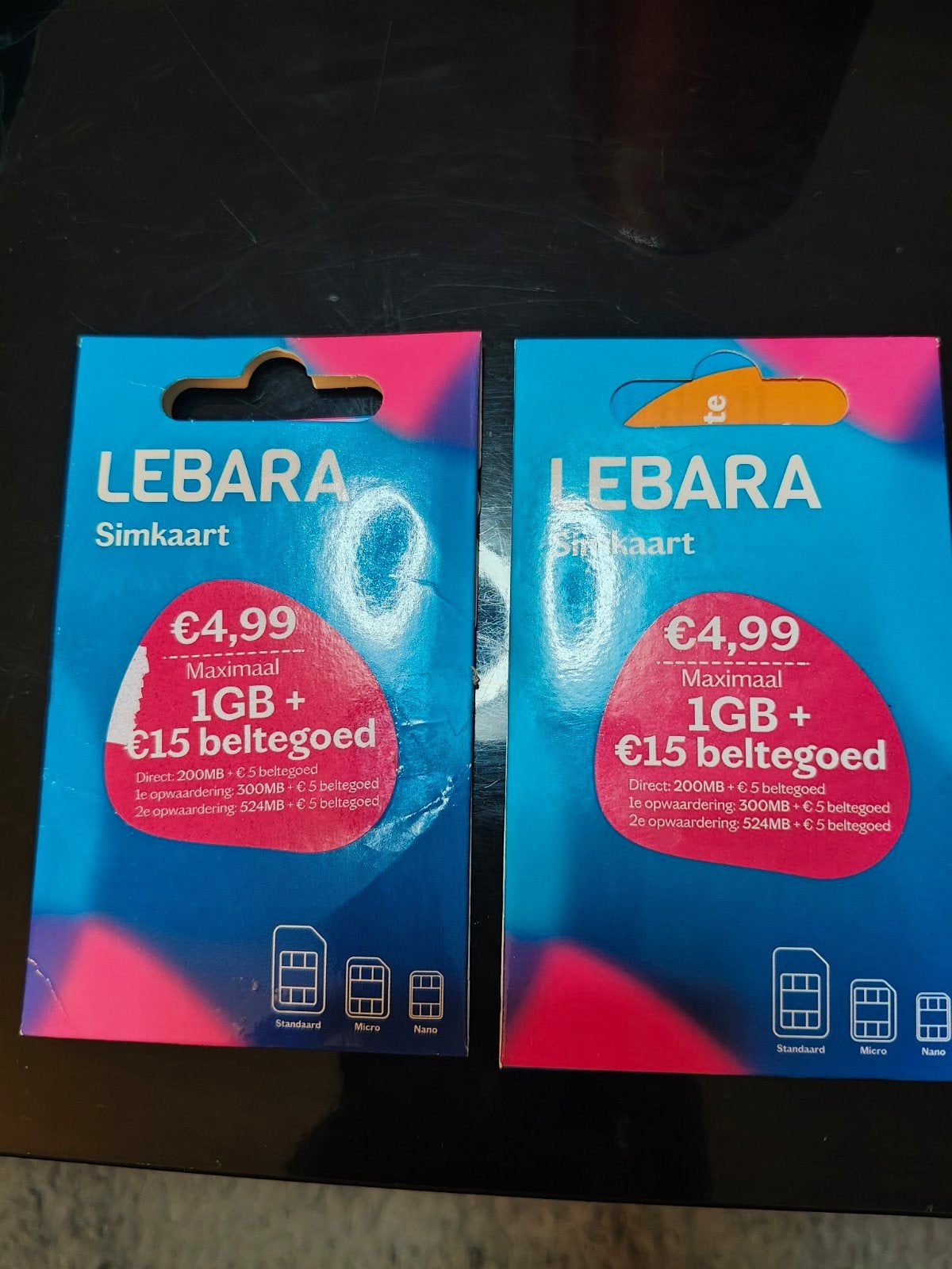 Lebara Simkaart - 1GB + €15 beltegoed, Ophalen, Nieuw, Overige providers, Simkaart
