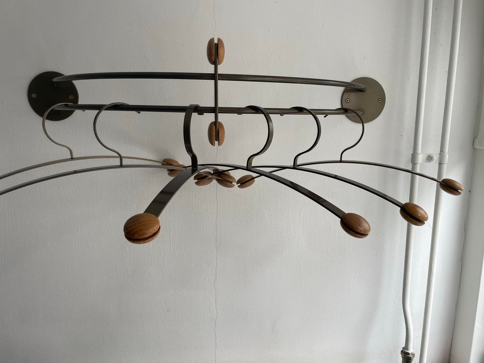 Kapstok met bijpassende hangers, Ophalen, Gebruikt, Metaal, Wandkapstok