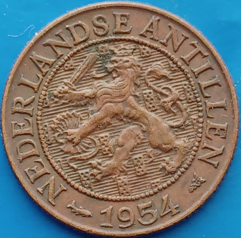 1 cent 1954 Nederlandse Antillen - Juliana P, Verzenden, Koningin Juliana, 1 cent