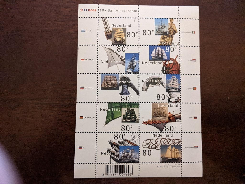 NL 2000; VELLETJE SAIL AMSTERDAM, Postzegels en Munten, Postzegels | Nederland, Verzenden, Na 1940, Postfris