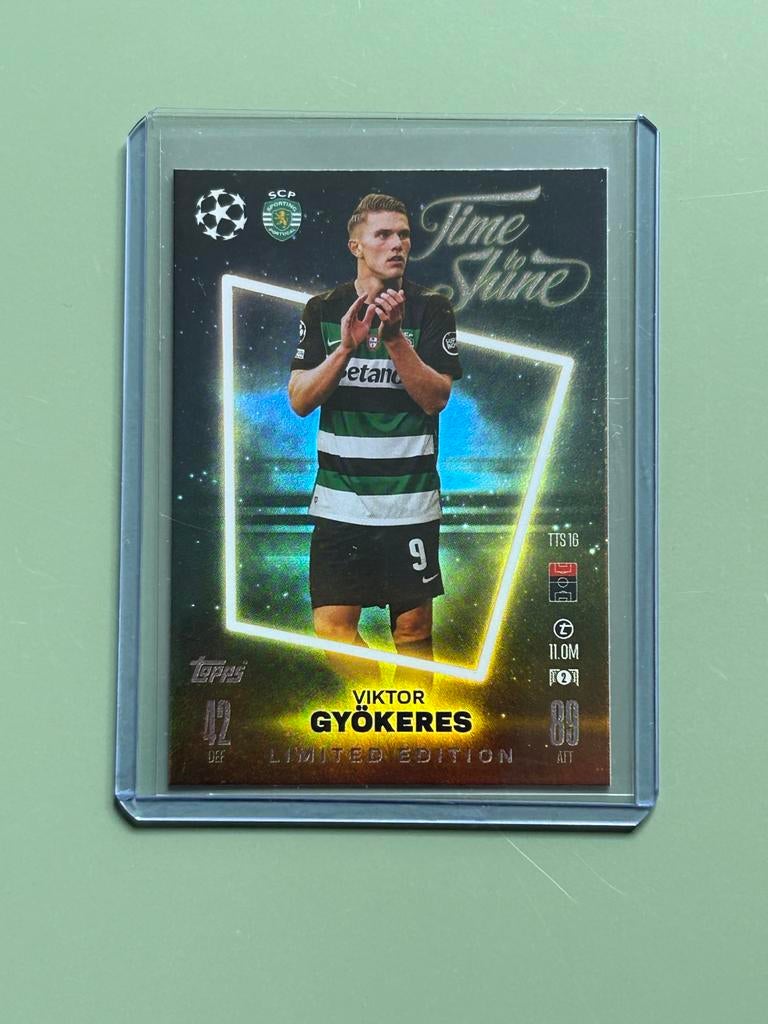 Viktor Gyökeres Topps Limited Edition Spelerskaart, Hobby en Vrije tijd, Stickers en Plaatjes, Ophalen of Verzenden, Nieuw, Plaatje