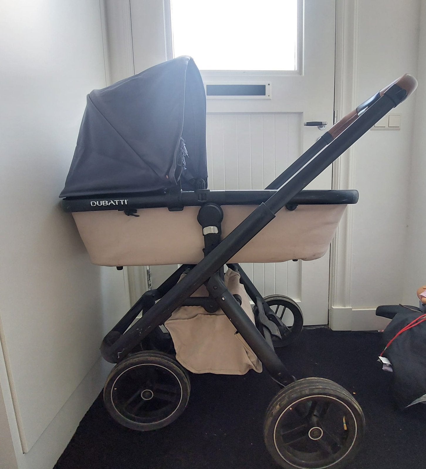 Dubatti kinderwagen, Gebruikt, Combiwagen, Verstelbare duwstang, Ophalen