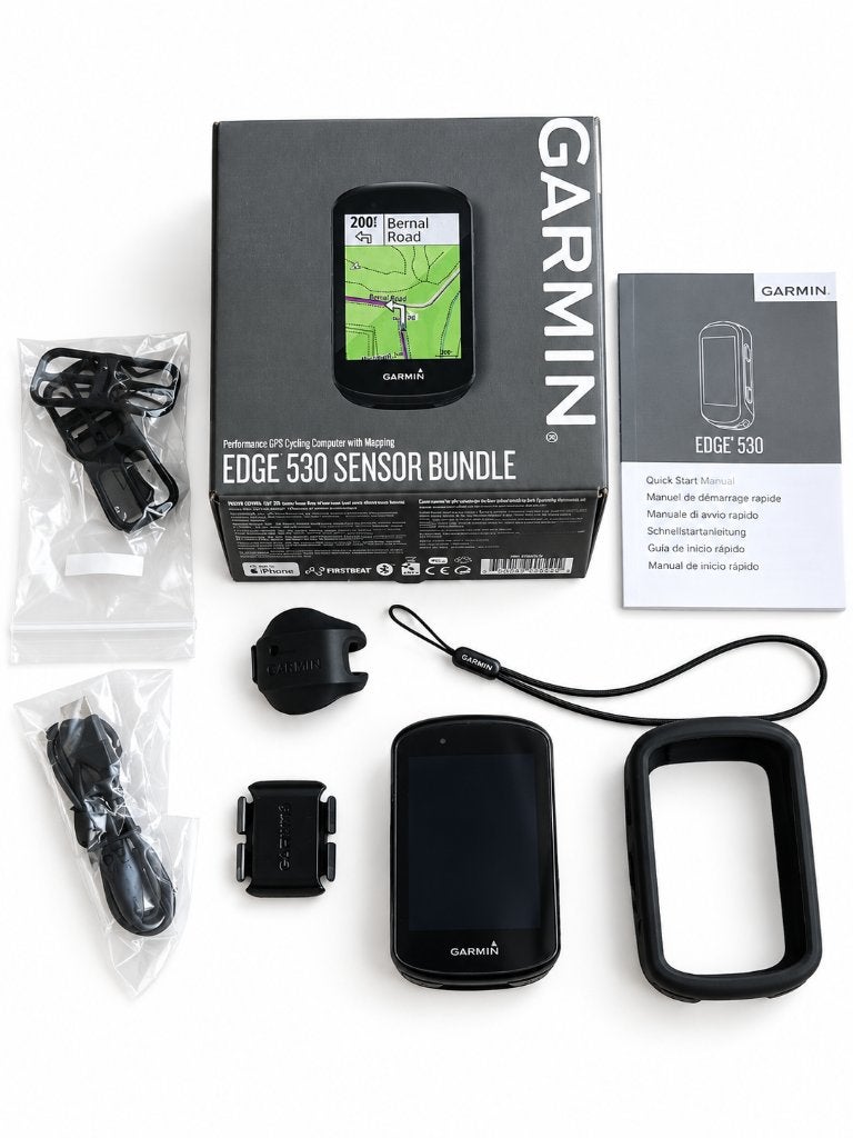 Garmin Edge 530 Fietscomputer met sensoren en doos, Ophalen of Verzenden, Draadloos