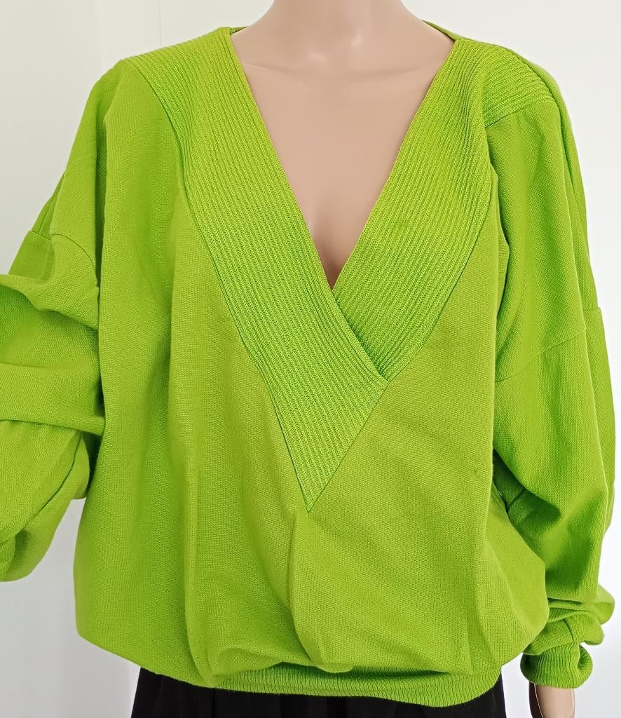 Sale! trui neon groen nieuwstaat L, Ophalen of Verzenden, Zo goed als nieuw, Maat 52/54 (L), Groen