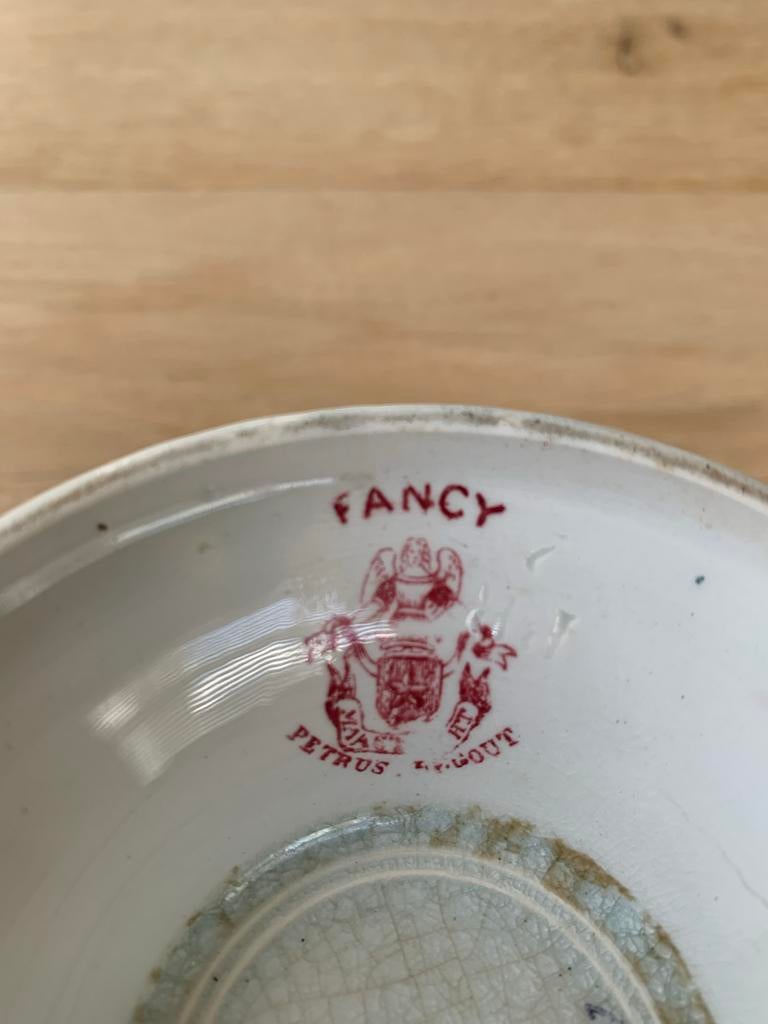 2 Antieke Petrus Regout 'Fancy' Kastkommen - Beschadigd, Antiek en Kunst, Ophalen of Verzenden