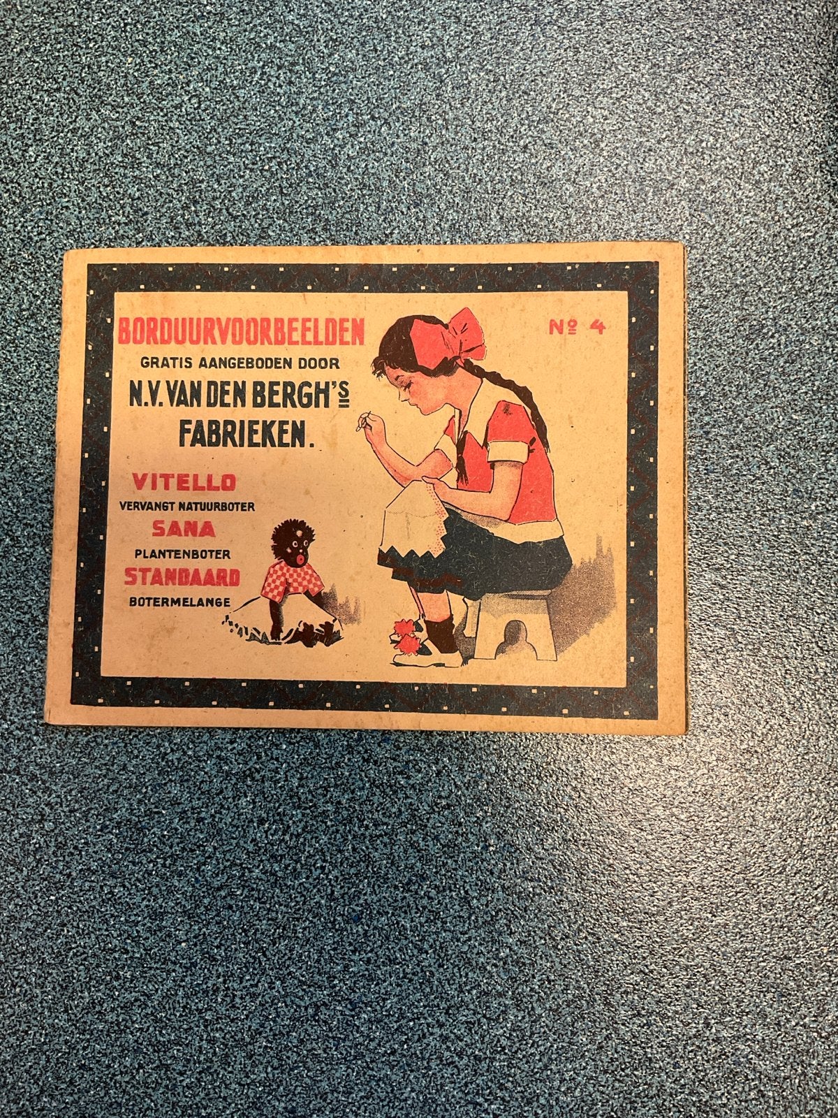 Borduurvoorbeelden Boekje van den Bergh margarine, Ophalen of Verzenden, Gebruikt, Handborduren, Patroon