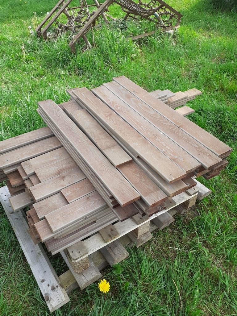 Plankjes van waxedwood, voorvergrijsd 100 stuks, Ophalen, Zo goed als nieuw, Minder dan 180 cm, Planken