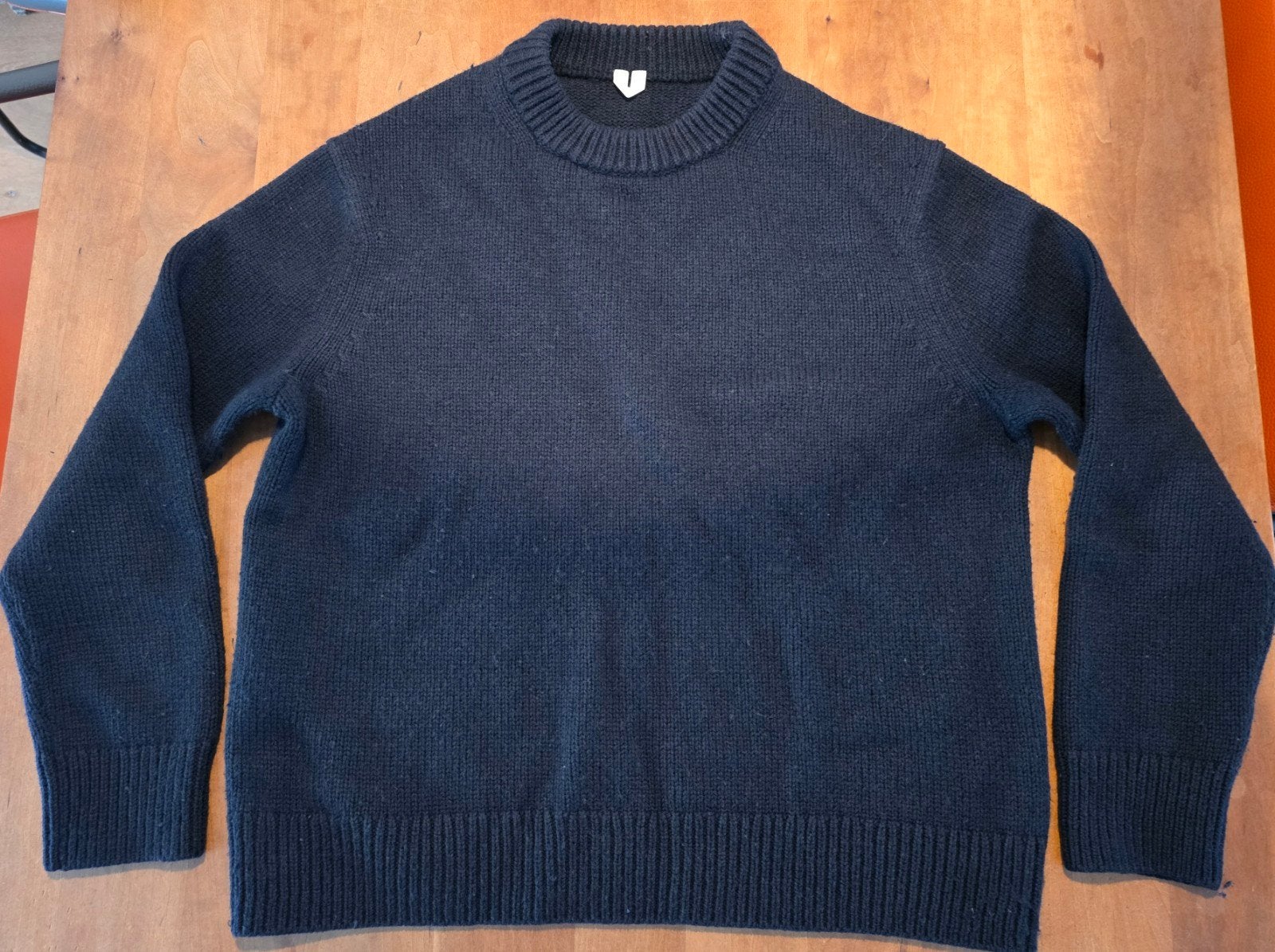 Heavy knit wool jumper, donkerblauwe trui maat S, merk Arket, Ophalen of Verzenden, Gedragen, Maat 46 (S) of kleiner, Blauw