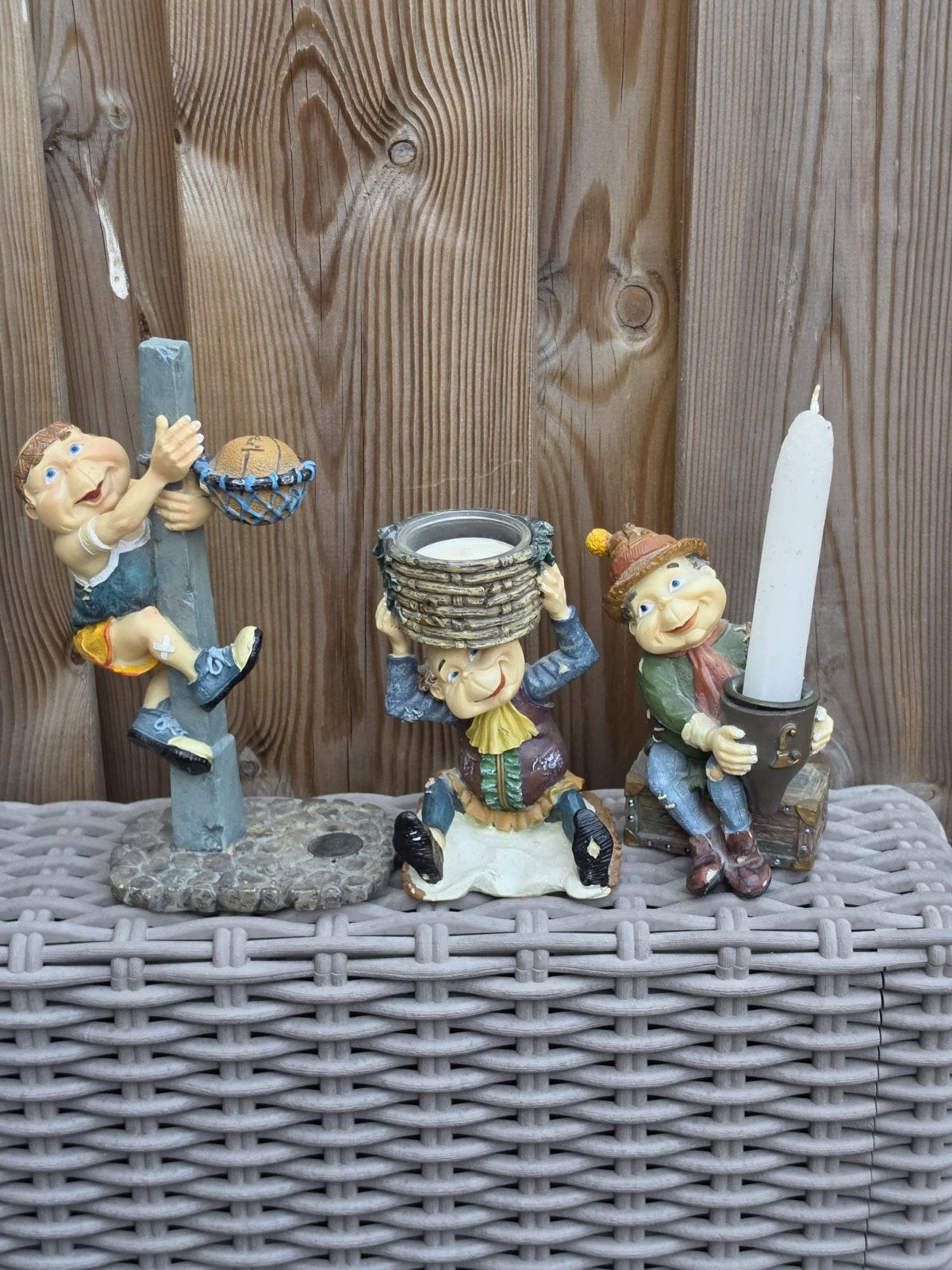 Set van 3 decoratieve lafenbeeldjes, Verzamelen, Efteling, Ophalen of Verzenden, Gebruikt, Beeldje of Poppetje