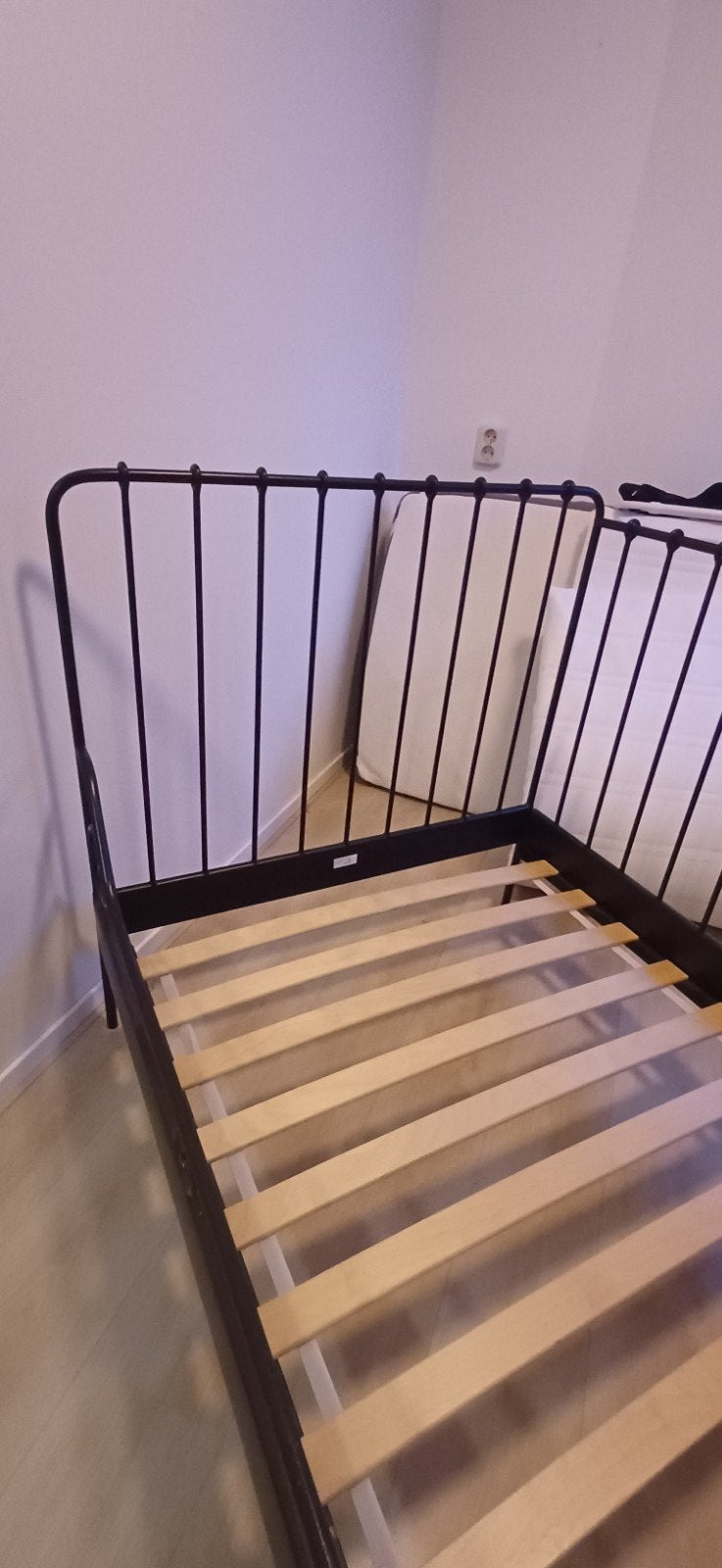 IKEA SULTAN LURÖY eenpersoonsbed met metalen frame, Ophalen, Gebruikt, 90 cm, Eenpersoons