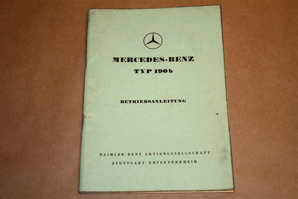 Mercedes Benz Typ 190 B - Betriebsanleitung - 1959 !!, Ophalen of Verzenden