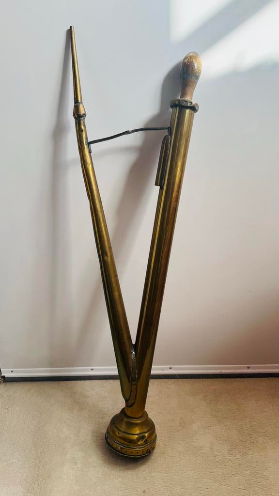 Antieke koperen ramenspuit, decoratief object, Antiek en Kunst, Ophalen of Verzenden