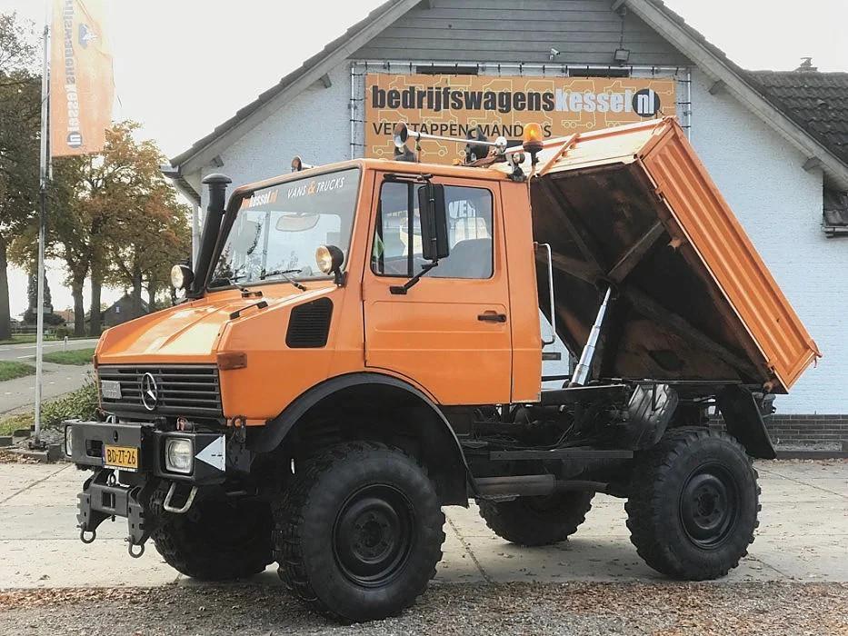 Unimog 424 424 U1000 4X4 Kipper Mercedes-Benz (bj 1980), Overige merken, Stof, Vierwielaandrijving, Geïmporteerd
