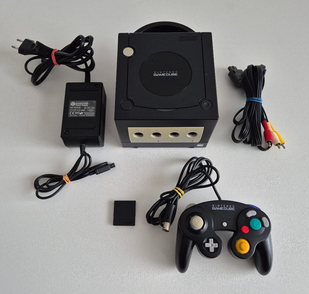 Nintendo Gamecube Console Set, Gebruikt, Zwart, Ophalen of Verzenden, Met geheugenkaart