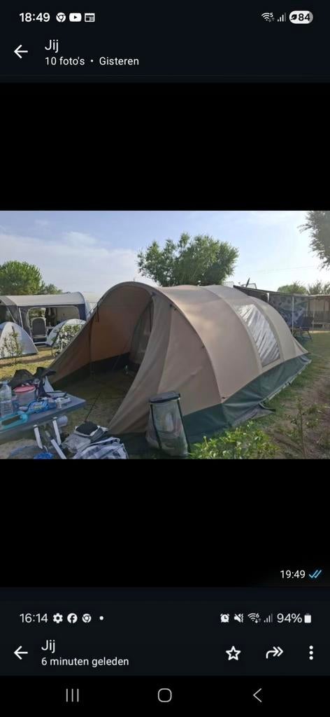 Baco tunneltent, Ophalen
